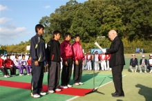 第６４回　天皇賜杯・皇后賜杯男子三位の表彰