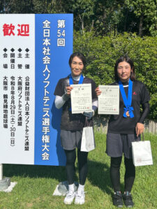 女子35歳3位ペア