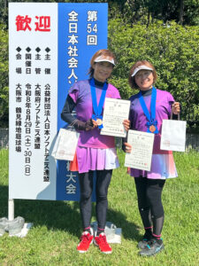 女子45歳3位ペア
