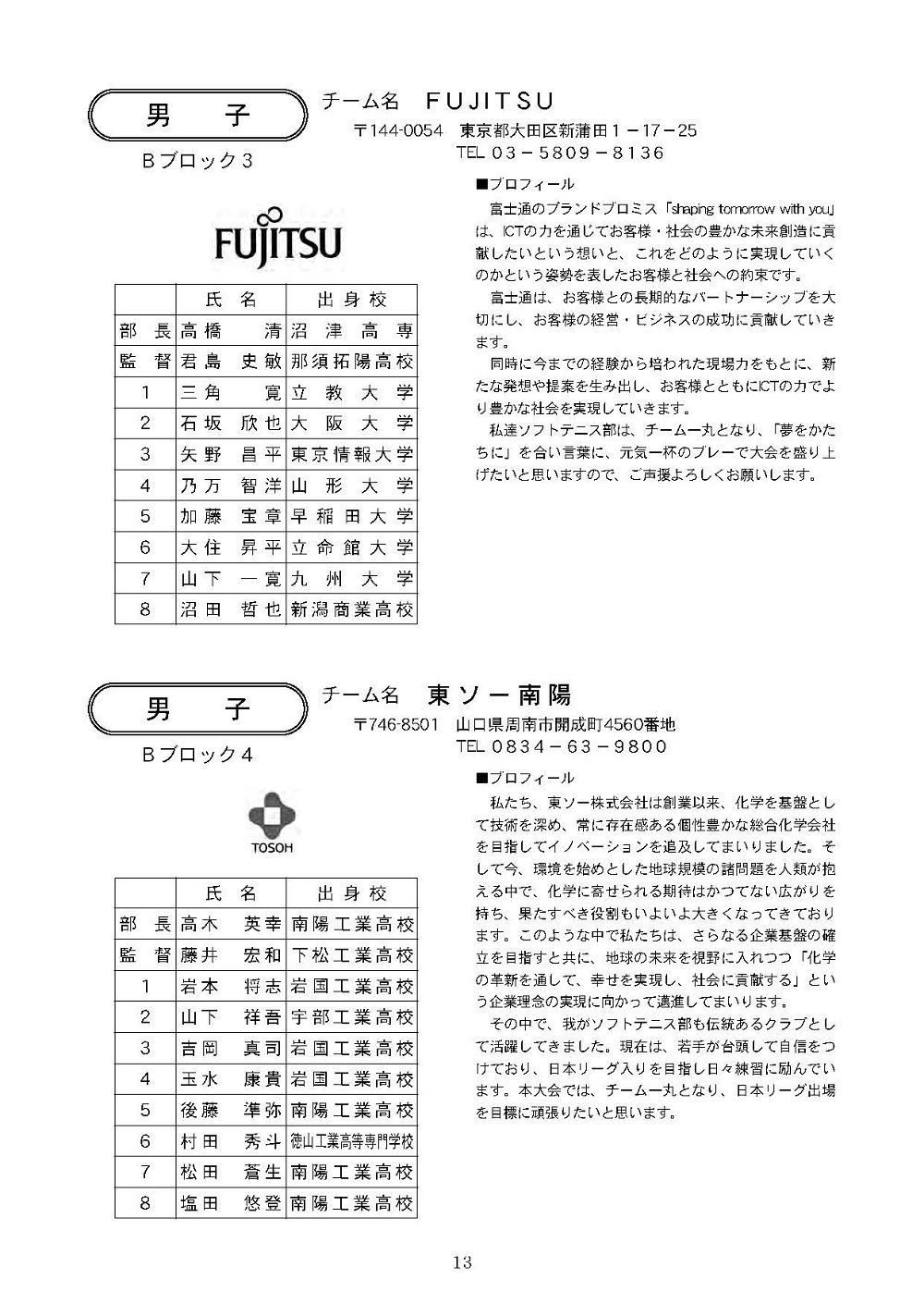 第33回 日本実業団リーグ