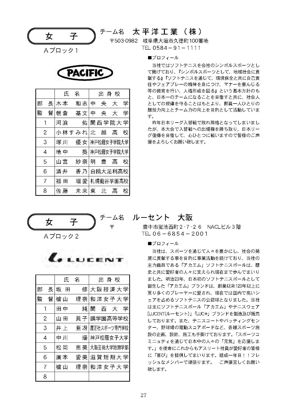 第33回 日本実業団リーグ