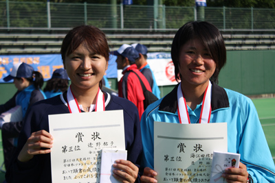 女子３位（逢野・海江田）